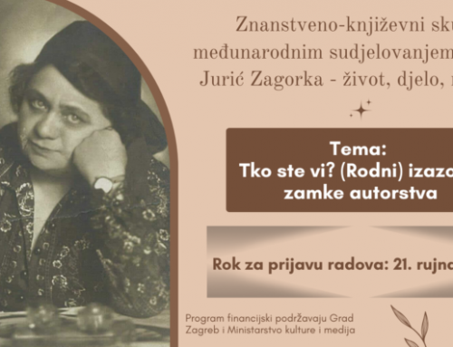 Poziv na prijavu izlaganja na znanstveno-književnom skupu Dana Marije Jurić Zagorke 2025