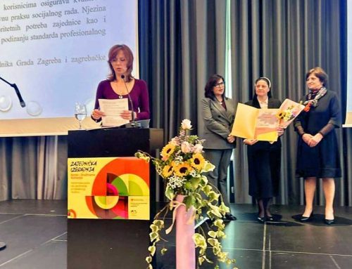 Sestri Jeleni Lončar dodijeljeno priznanje Hrvatske udruge socijalnih radnika