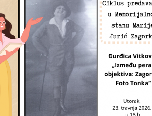 Poziv na predavanje Đurđice Vitković: „Između pera i objektiva: Zagorka i Foto Tonka“